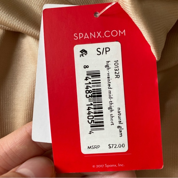 Spanx Shape Power Conceal-Her High-waisted Mid-thigh Short Natural glam S - Picture 3 of 5